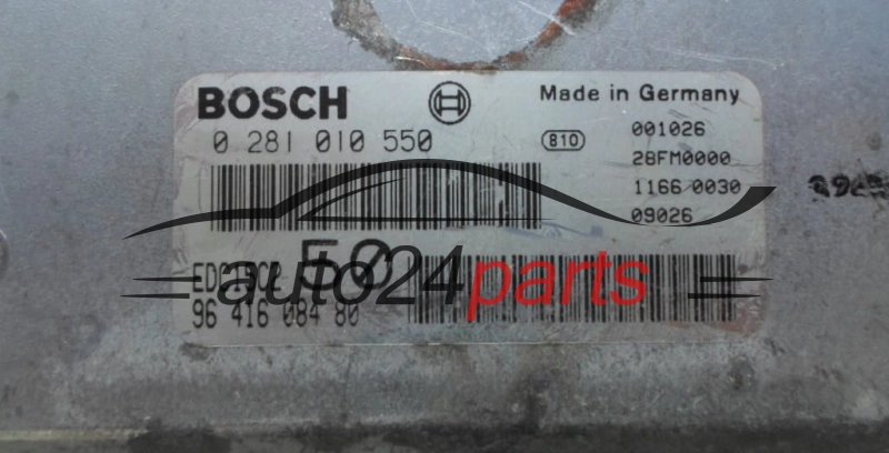 CALCULATEUR MOTEUR CITROEN 2.0 HDI BOSCH 0 281 010 550, 96 416 084 80