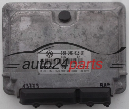 KOMPUTER STEROWNIK SILNIKA SEAT LEON TOLEDO 1.9 TDI AHF 038 906 018 BT, 038906018BT, BOSCH 0 281 001 926, 0281001926