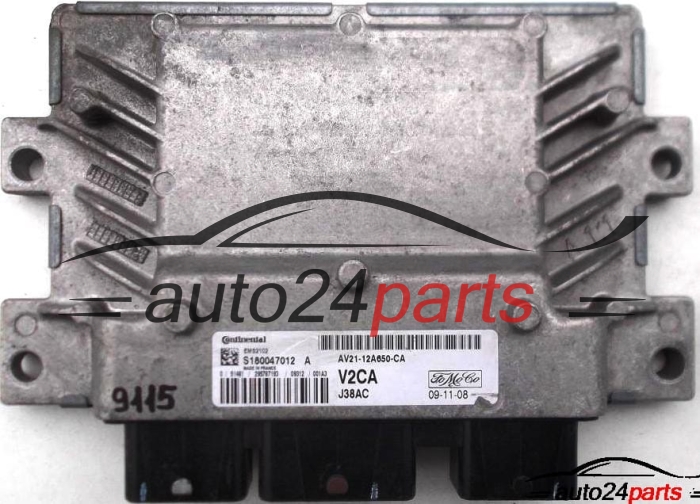 ECU CENTRALITA DE MOTOR FORD FIESTA 1.25, S180047012 A, S180047012A, AV21-12A650-CA, AV2112A650CA, V2CA J38AC