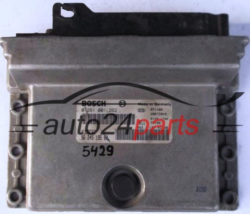 KOMPUTER STEROWNIK SILNIKA CITROEN XANTIA PEUGEOT 406 1.9TD 9624519580 BOSCH 0281001262 XUDBC02 28RTD845 -  2461, 2624, 2716, 5429, 5428, 5430, 10290, 10577, 12120, 12741, 582, 583, 584
