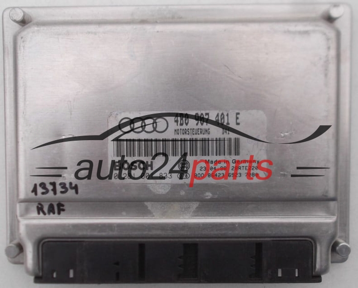 KOMPUTER STEROWNIK SILNIKA AUDI A6 2.5 TDI 4B0907401E, 4B0 907 401 E, BOSCH 0281001833, 0 281 001 833 MOTORSTEUERUNG D41 28RTE220