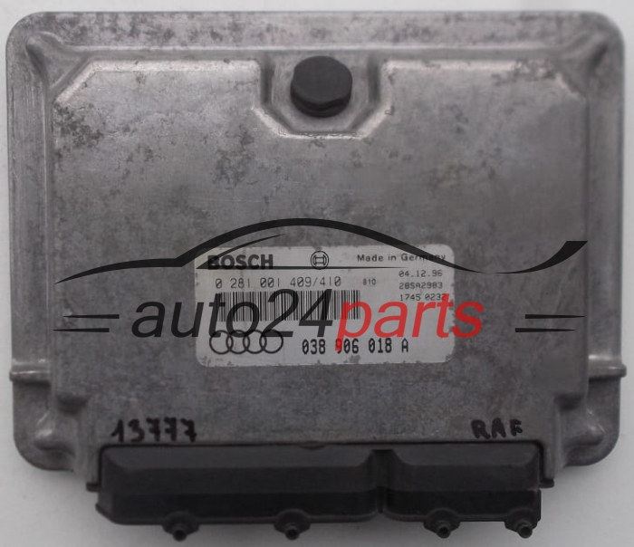 KOMPUTER STEROWNIK SILNIKA AUDI A3 1.9 TDI 038906018A, 038 906 018 A, BOSCH 0281001409/410, 0 281 001 409, 0 281 001 410, 28SA2983