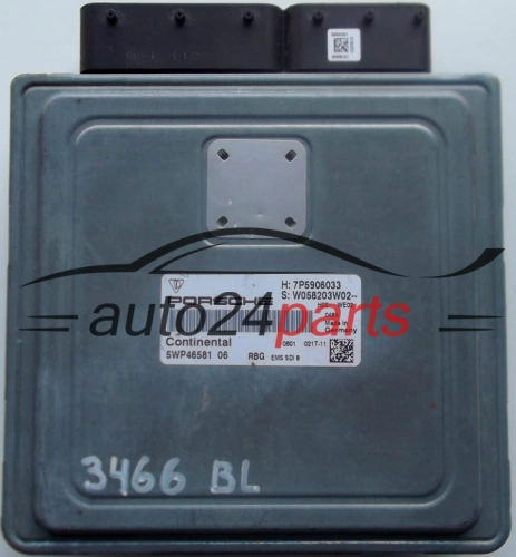KOMPUTER STEROWNIK SILNIKA PORSCHE CAYENNE 4.8 SIEMENS 5WP46581 06, 5WP4658106, 7P5906033, W058203W02