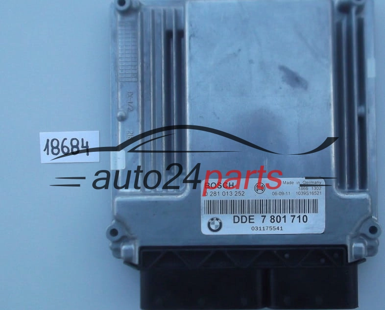KOMPUTER STEROWNIK SILNIKA BMW E90 2.0 D BOSCH 0 281 013 252, 0281013252, DDE 7 801 710, DDE7801710, 7801710 