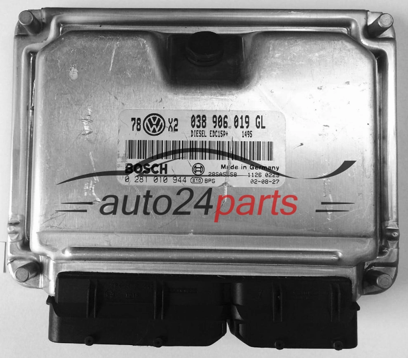 CALCULATEUR MOTEUR VOLKSWAGEN PASSAT 1.9 TDI BOSCH 0 281 010 944,  038 906 019 GL