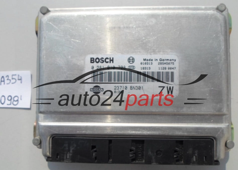 KOMPUTER STEROWNIK SILNIKA NISSAN ALMERA 2.2 L BOSCH 0 281 010 708,  23710-BN301, 7W
