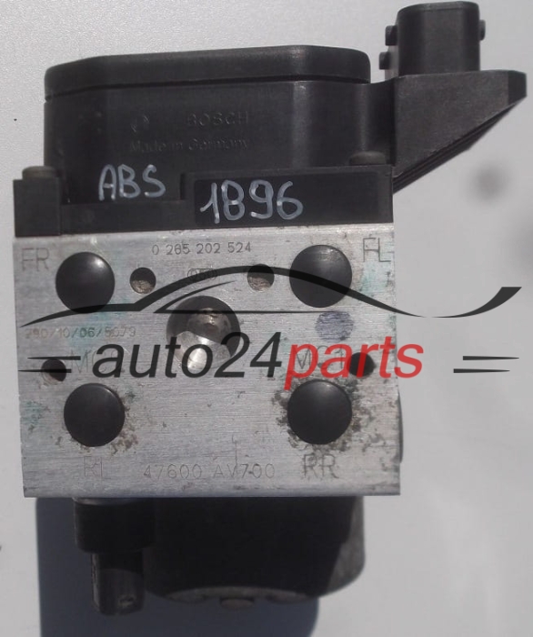 ABS POMPA I STEROWNIK NISSAN PRIMERA BOSCH  0265202524, 47600AV700, 0130108098