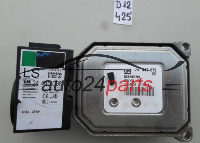 OPEL ASTRA CORSA ZAFIRA 1.8 Z18XE 24443879, 24 443 879, SIEMENS 5WK9196, 5WK9 196, 6235023, 62 35 023