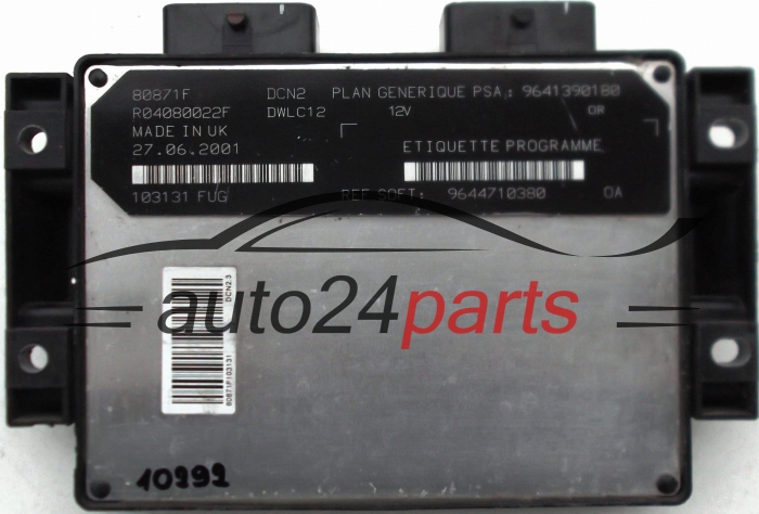 KOMPUTER STEROWNIK SILNIKA CITROEN PEUGEOT LUCAS R04080022F, PSA 9641390180, SOFT 9644710380, DCN2, DWLC12