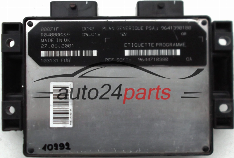 KOMPUTER STEROWNIK SILNIKA CITROEN PEUGEOT LUCAS R04080022F, PSA 9641390180, SOFT 9644710380, DCN2, DWLC12