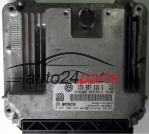 MOTORSTEUERGERÄT ECU STEUERGERÄT SKODA OCTAVIA RS 2.0 TFSI 1Z0907115G, 1Z0 907 115 G, 1Z0907115F, 1Z0 907 115 F, BOSCH 0261S04243, 0 261 S04 243, BENZIN MED17.5 CCZA 0010 1039S30476