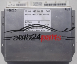 CALCULATEUR ABS ESP+PML+BAS MERCEDES W220 BOSCH 0 265 109 497, 0265109497, A 031 545 09 32, A0315450932, 0315450932