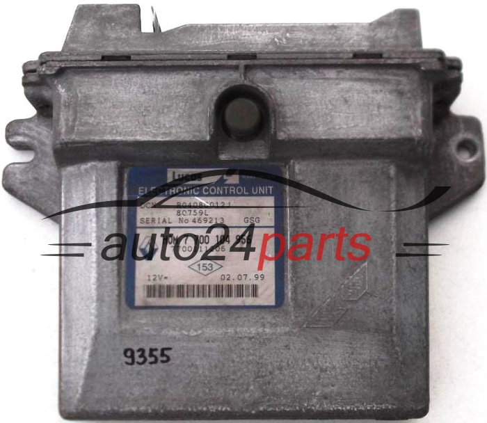 KOMPUTER STEROWNIK SILNIKA RENAULT KANGOO 1.9 D R04080012J, HOM 7700 104 956, HOM7700104956, 7700104956