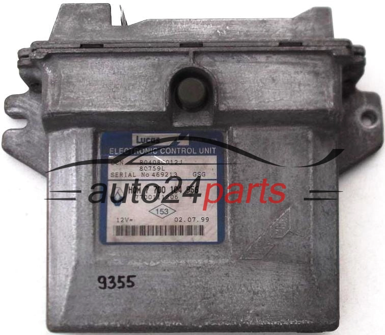 KOMPUTER STEROWNIK SILNIKA RENAULT KANGOO 1.9 D R04080012J, HOM 7700 104 956, HOM7700104956, 7700104956