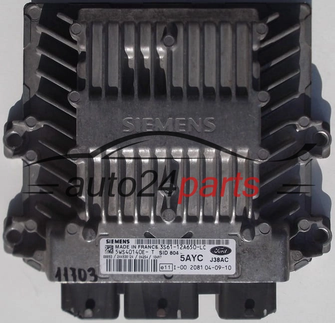 KOMPUTER STEROWNIK SILNIKA FORD FIESTA 1.4 TDCI 3S6112A650LC, 3S61-12A650-LC SIEMENS SID 804 5AYC J38AC 5WS40140E-T 