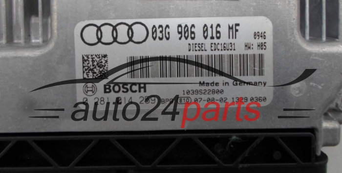 MOTORSTEUERGERÄT ECU STEUERGERAT AUDI A6 2.0 TDI BOSCH 0 281 014 259, 03G 906 016 MF