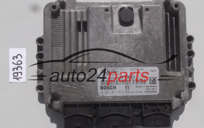 KOMPUTER STEROWNIK SILNIKA FORD 1.6 TDCI BOSCH 0 281 011 612, 0281011612, FoMoCo 5S61-12A650-AD, 5S6112A650AD -