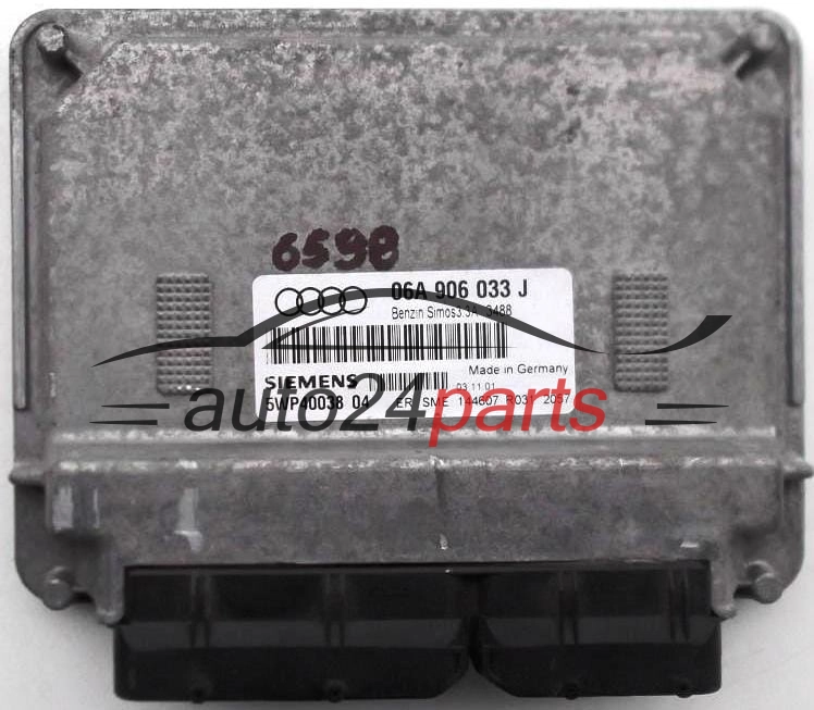 KOMPUTER STEROWNIK SILNIKA AUDI A3 1.6 AVU 06A906033J, 06A 906 033 J, SIEMENS 5WP40038, BENZIN SIMOS3.3A 3488 