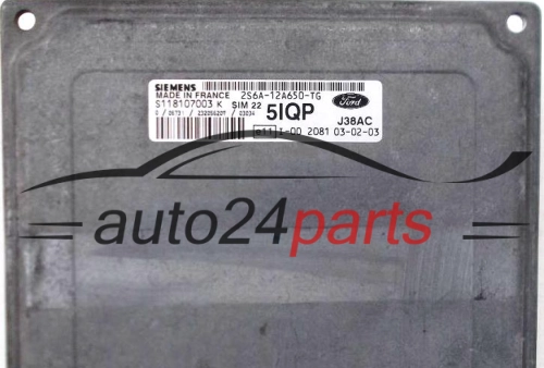 KOMPUTER STEROWNIK SILNIKA FORD FIESTA FUSION 1.6 SIEMENS S118107003 K,  2S6A-12A650-TG