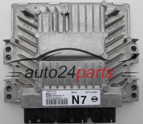 MOTORSTEUERGERÄT ECU STEUERGERÄT NISSAN QASHQAI 1.5 DCI SIEMENS VDO S180033106 A,  23710JD58C