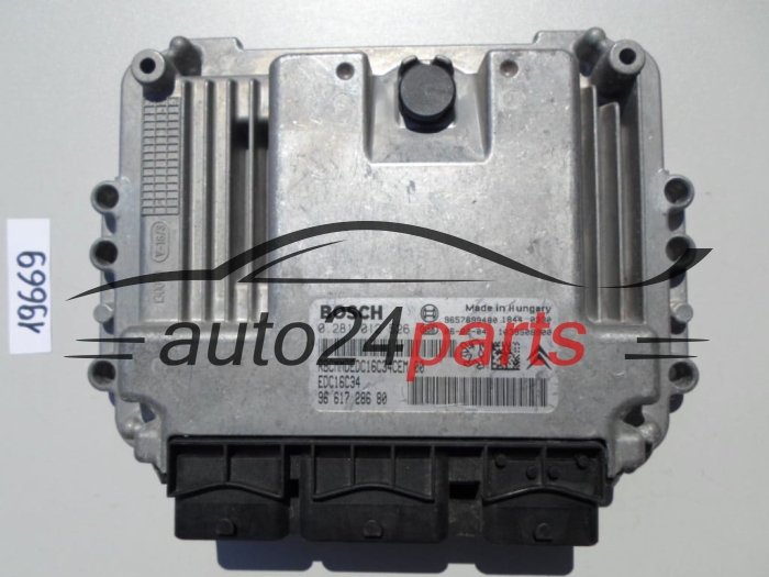 KOMPUTER STEROWNIK SILNIKA PEUGEOT 207 1.4 HDI BOSCH 0 281 012 526, 0281012526, 96 617 286 80, 9661728680, 9657699480 EDC16C34, 1039S08900