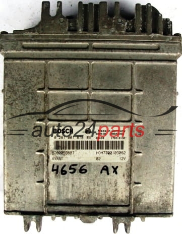 MOTORSTEUERGERÄT ECU STEUERGERAT RENAULT CLIO 1.9 DTI BOSCH 0281001878, 0 281 001 878, 8200059887, HOM7700109052, HOM 7700109052