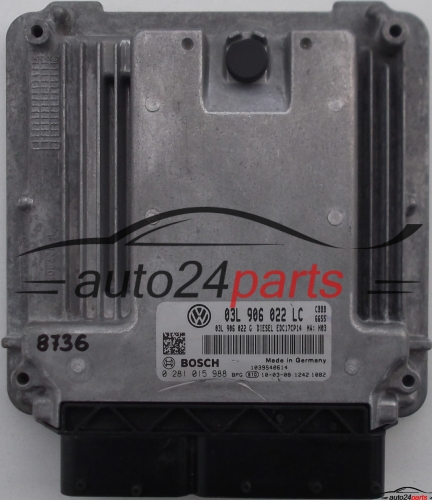 MOTORSTEUERGERÄT ECU STEUERGERAT VW VOLKSWAGEN SCIROCCO 2.0, BOSCH 0 281 015 988