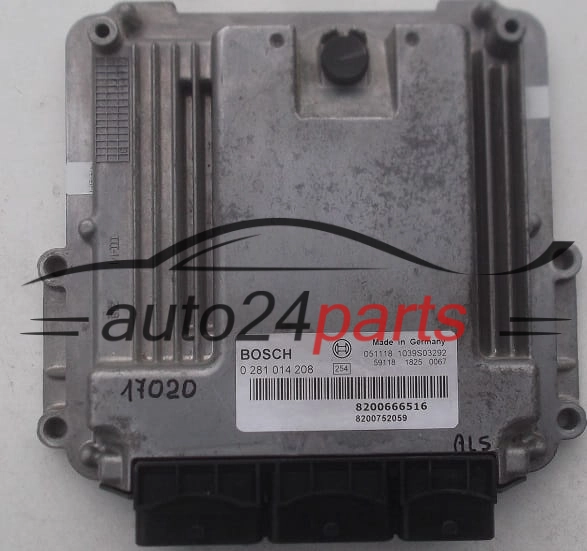 MOTORSTEUERGERÄT ECU STEUERGERÄT  RENAULT TRAFIC OPEL VIVARO 2.0 CDTI BOSCH 0 281 014 208