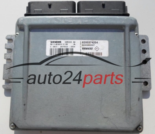 MOTORSTEUERGERÄT ECU STEUERGERÄT  RENAULT CLIO 1.2 SIEMENS S118301118 A,  8200374254