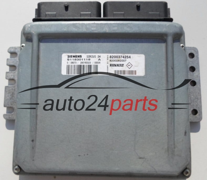 MOTORSTEUERGERÄT ECU STEUERGERÄT  RENAULT CLIO 1.2 SIEMENS S118301118 A,  8200374254