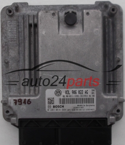 MOTORSTEUERGERÄT ECU STEUERGERAT VOLKSWAGEN GOLF 2.0 TDI BOSCH 0 281 014 984, 0281014984, 03L 906 022 AG, 03L906022AG, 03L 906 022 G, 03L906022G, EDC17CP14 
