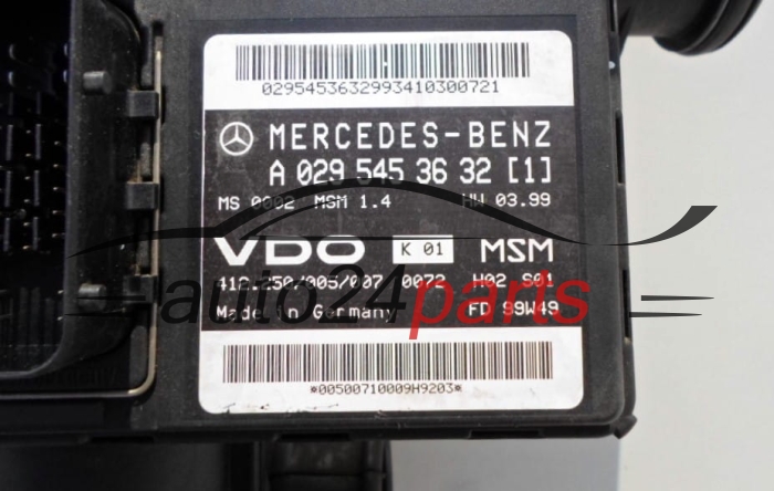 MOTORSTEUERGERÄT ECU STEUERGERAT  MERCEDES VDO 412.250/005/007, A 029 545 36 32