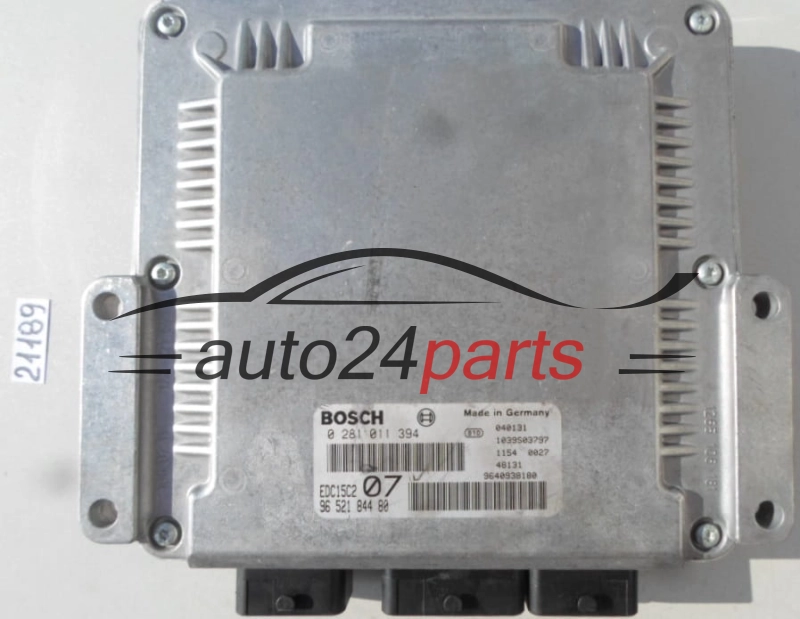 KOMPUTER STEROWNIK SILNIKA CITROEN C5 2.0 HDI BOSCH 0 281 011 394, 0281011394, 96 487 150 80, 9648715080, EDC15C2