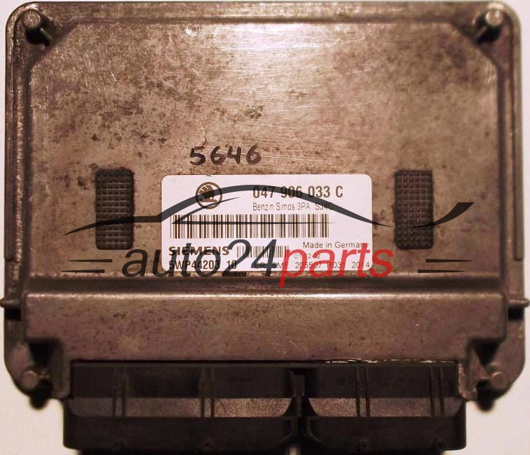 KOMPUTER STEROWNIK SILNIKA SKODA FABIA 1.4 MPI AQW 047906033C, SIEMENS 5WP44203