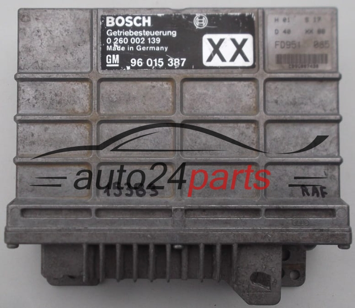 CENTRALITA ECU CAJA DE CAMBIO AUTOMATICO OPEL OMEGA A BOSCH 0 260 002 139, 0260002139, GM 90 015 387 XX, 90015387XX