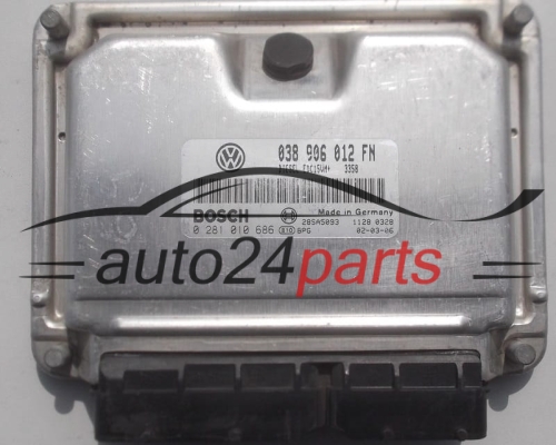 MOTORSTEUERGERÄT ECU STEUERGERÄT SEAT LEON TOLEDO 1.9 TDI ALH 038 906 012 FN, 038906012FN, BOSCH 0 281 010 686, 0281010686, 28SA5093 DIESEL EDC15UM+ 3358 