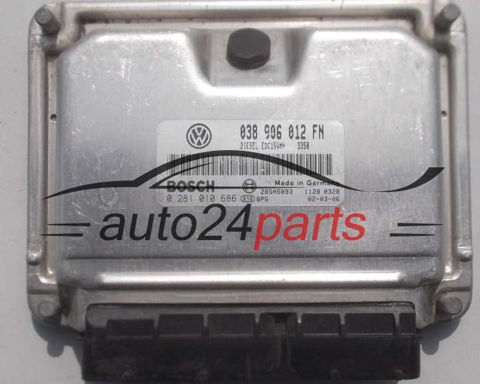 MOTORSTEUERGERÄT ECU STEUERGERÄT SEAT LEON TOLEDO 1.9 TDI ALH 038 906 012 FN, 038906012FN, BOSCH 0 281 010 686, 0281010686, 28SA5093 DIESEL EDC15UM+ 3358 