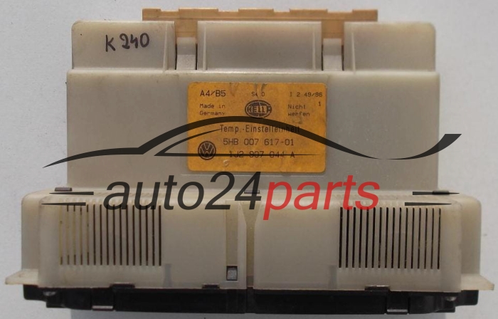 STEUERUNG HEIZUNG KLIMATRONIC KLIMAANLAGE KLIMADEBEDIENTEIL  VOLKSWAGEN PASSAT B5 HELLA 5HB 007 617-01, 1J2 907 044 A