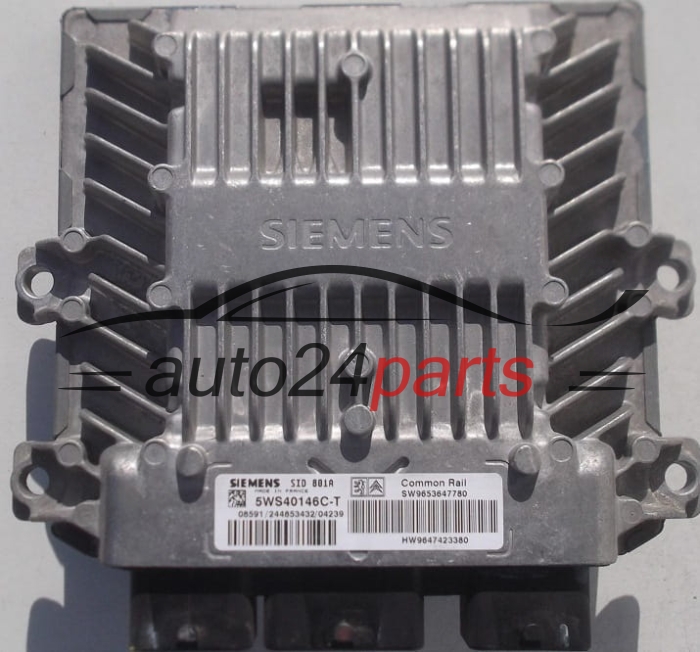 ECU CENTRALITA DE MOTOR CITROEN BERLINGO PEUGEOT PARTNER 2.0 HDI SIEMENS 5WS40146C-T, 5WS40146CT, SW9653647780, HW9647423380, SID 801A