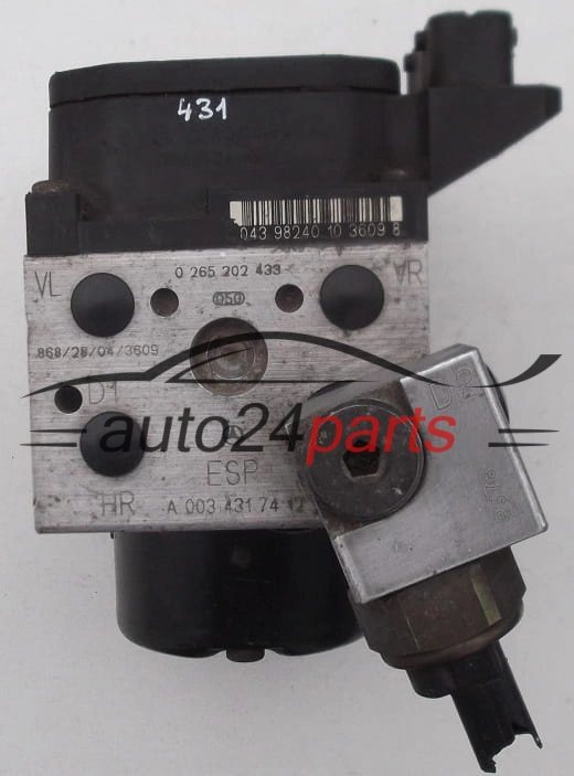 BOSCH 0 130 108 068, 0130108068, BOSCH 0 265 202 433, 0265202433, A 003 431 74 12, A0034317412