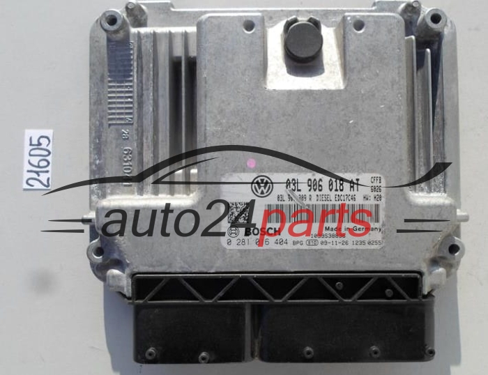 VW VOLKSWAGEN GOLF JETTA 2.0 TDI BOSCH 0 281 016 404, 0281016404, 03L 906 018 AT, 03L906018 AT, 03L906018AT, EDC17C46 