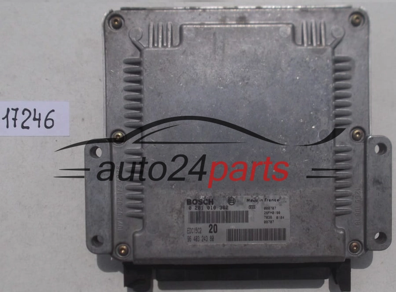 ECU CENTRALITA DE MOTOR PEUGEOT 306 2.0 HDI BOSCH 0 281 010 362, 0281010362, 96 403 243 80, 9640324380, EDC15C2 20