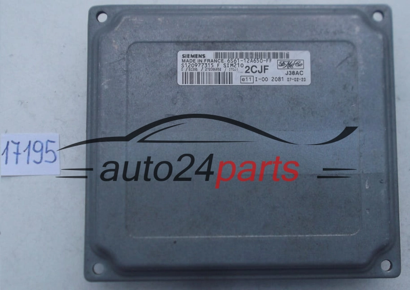 KOMPUTER STEROWNIK SILNIKA FORD FIESTA SIEMENS S120977315 F, S120977315F, FoMoCo 6S61-12A650-FF, 6S6112A650FF