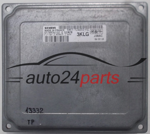 KOMPUTER STEROWNIK SILNIKA FORD FOCUS 1.6 SIEMENS SIM28 S118934102G, S118934102 G, 5M5112A650FG, 5M51-12A650-FG 3KLG - 