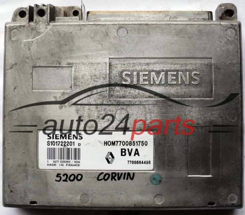 KOMPUTER STEROWNIK SILNIKA RENAULT SAFRANE 3.0 SIEMENS S101722201D, HOM7700851750, 7700864498