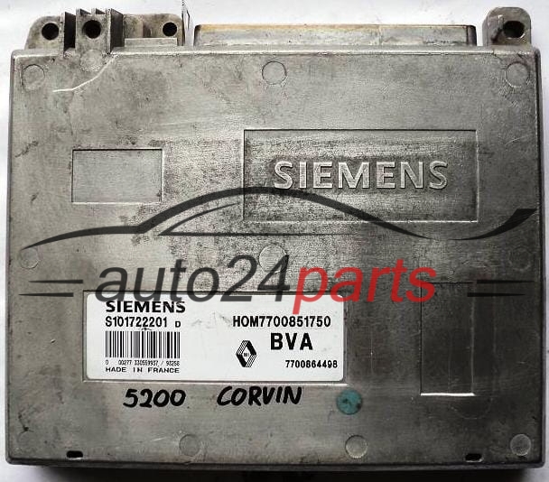 KOMPUTER STEROWNIK SILNIKA RENAULT SAFRANE 3.0 SIEMENS S101722201D, HOM7700851750, 7700864498