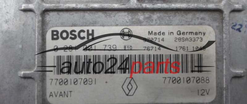 CENTRALITA DE MOTOR RENAULT MEGANE BOSCH 0 281 001 739, 0281001739, 7700107091
