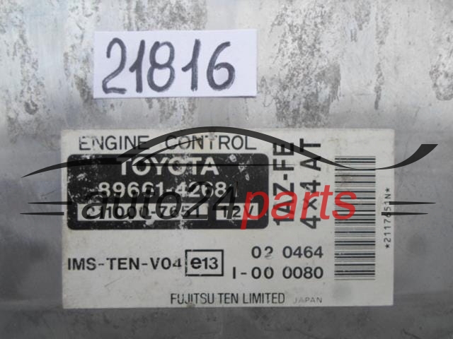 CALCULATEUR MOTEUR TOYOTA RAV 4 89661-42681, 8966142681, 211000-7651, 2110007651, 1AZ-FE