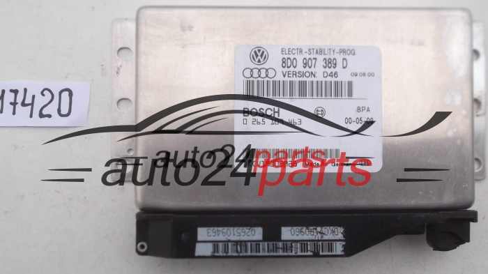 STEUERGERAT ABS ESP AUDI A4 A6 VW PASSAT BOSCH 0 265 109 463, 0265109463, 8D0 907 389 D, 8D0907389D