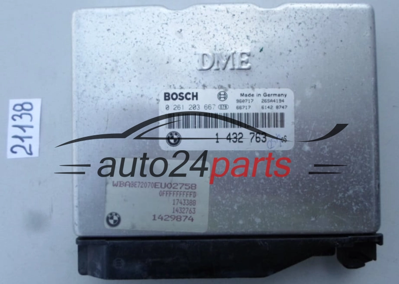 BMW 3ER 318 E36 BOSCH 0 261 203 667, 0261203667, 1 432 763, 1432763